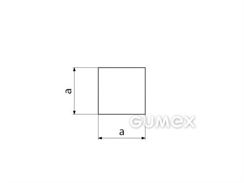 Silikónový profil štvorcový, 5x5mm, 60°ShA, -60°C/+230°C, biely